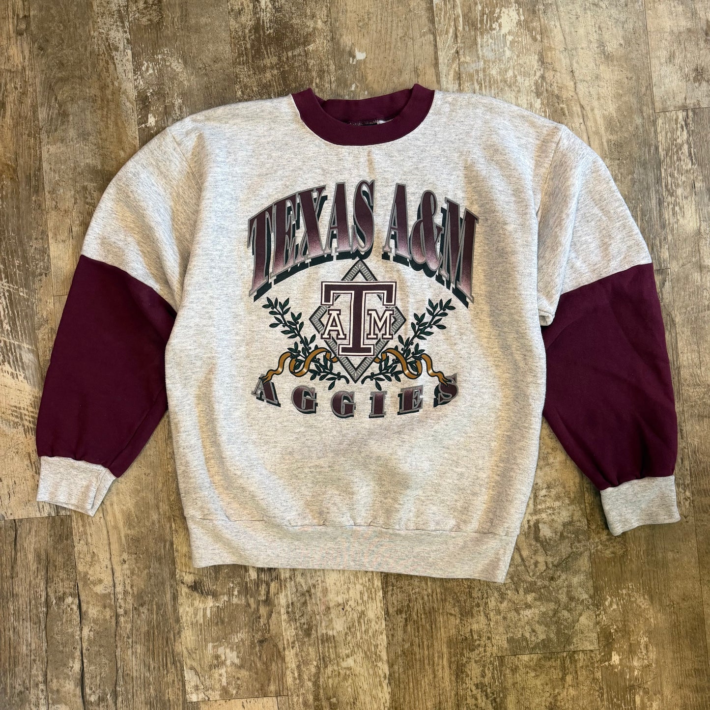(M/L) Vintage 90s Texas A&M Aggies Crewneck