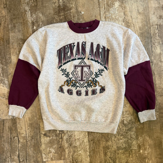 (M/L) Vintage 90s Texas A&M Aggies Crewneck