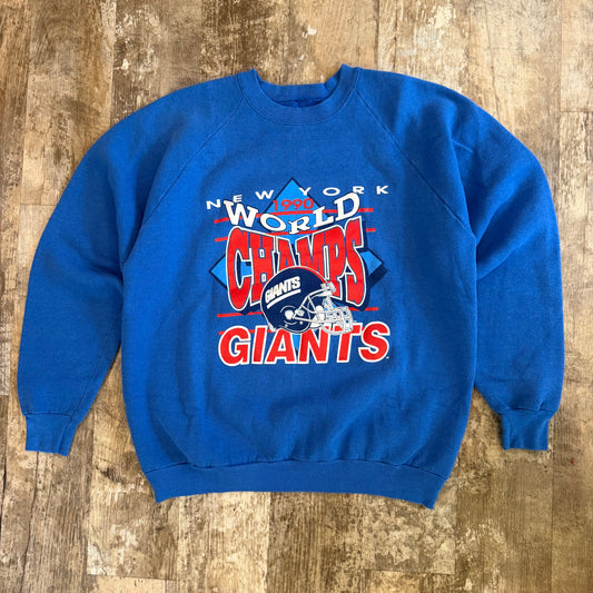 (L/XL) Vintage 1990 New York Giants Champions Crewneck