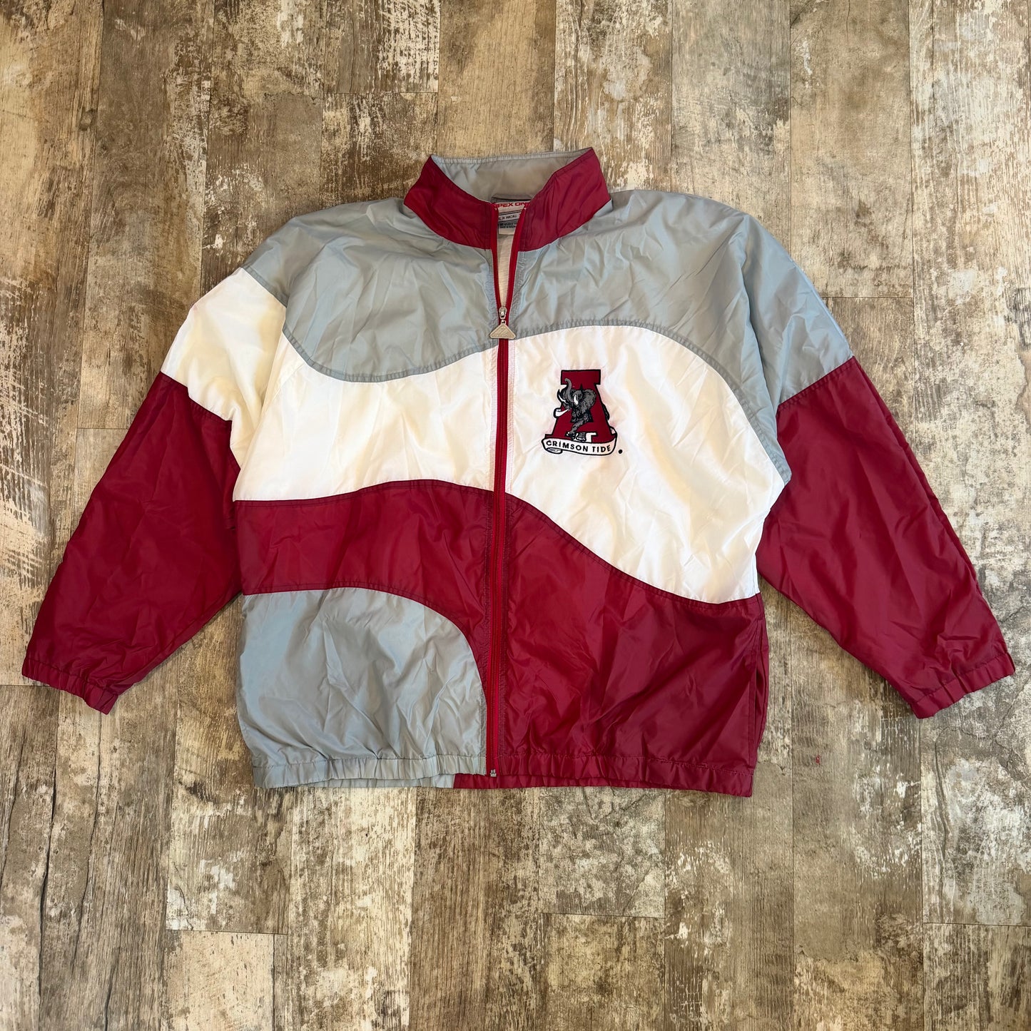 (XL) Vintage 90s University of Alabama Crimson Tide Apex One Windbreaker Jacket