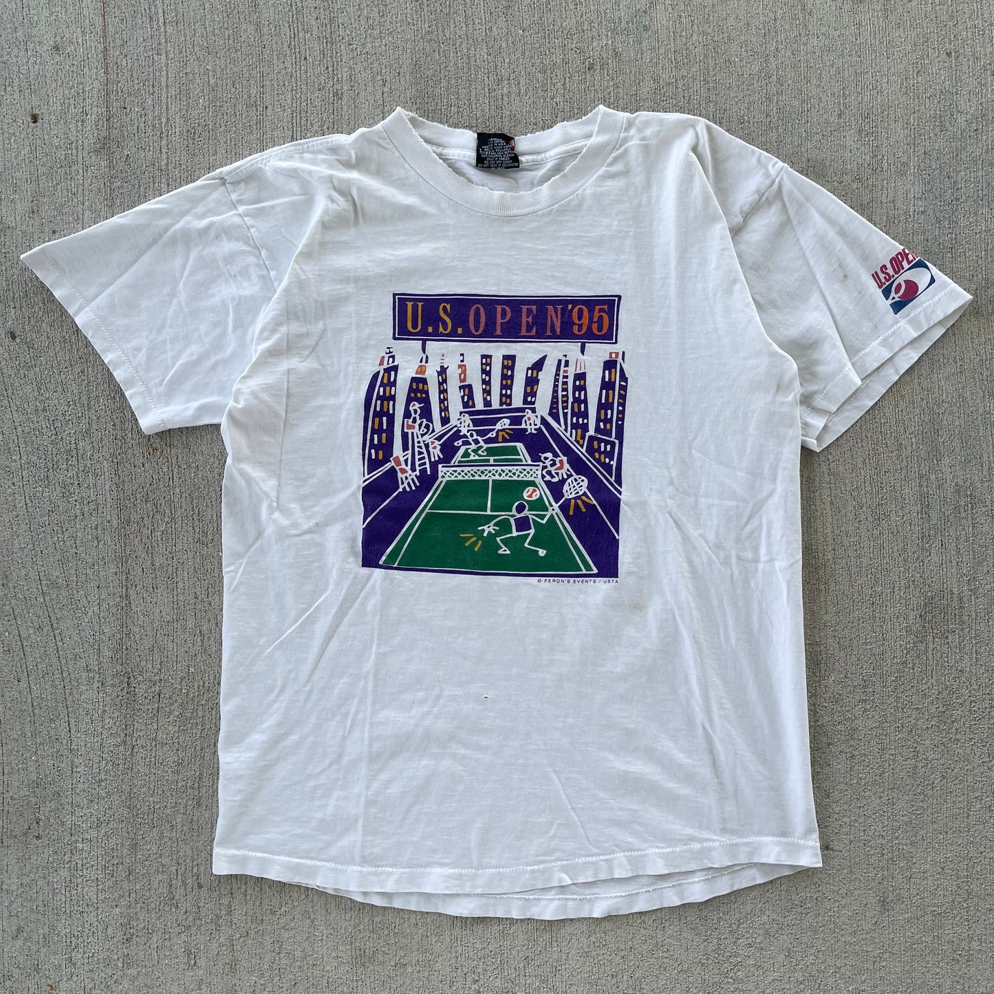 (M) 1995 U.S. Open Tennis Tee