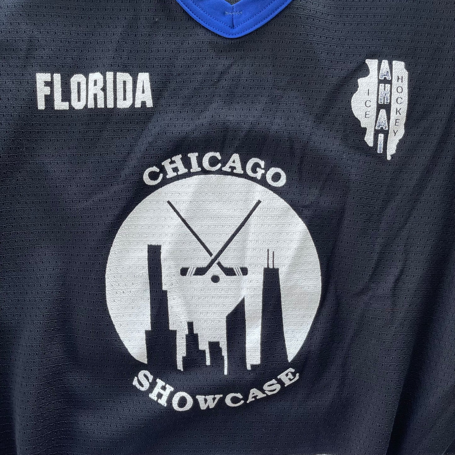 (L/XL) 90s Florida Chicago Showcase Hockey Jersey