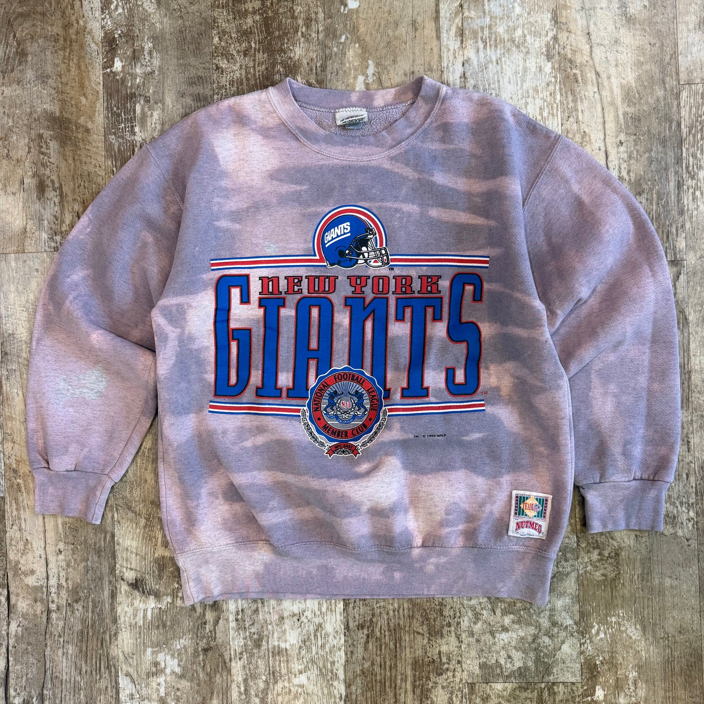 (S/M) Vintage 1993 New York Giants Bleached Nutmeg Crewneck
