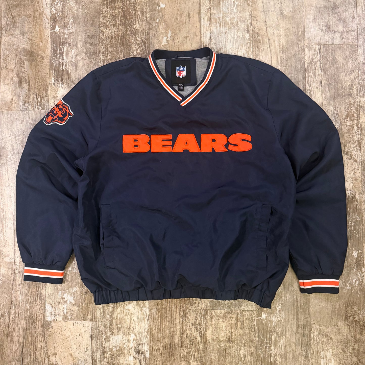 (XL) Vintage Chicago Bears Pullover Windbreaker
