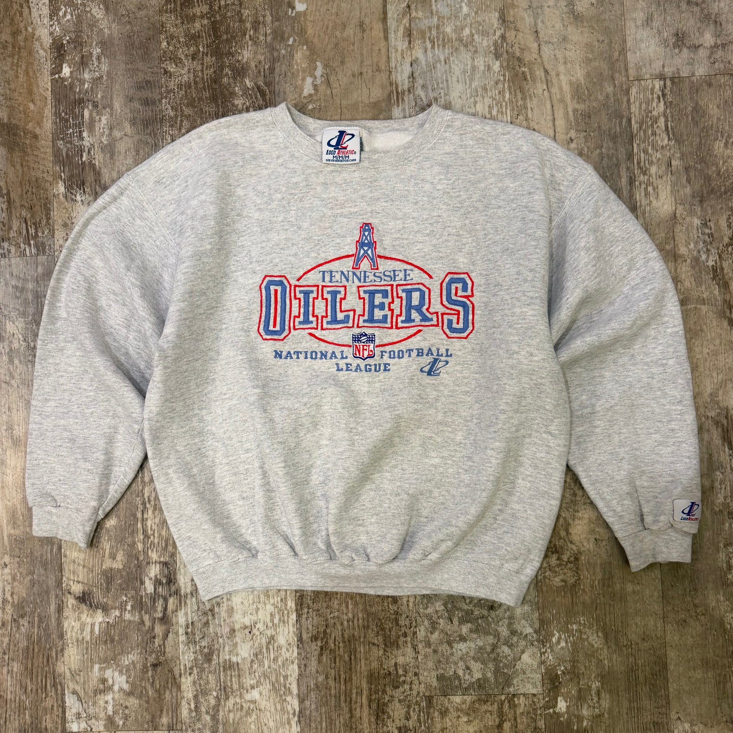 (L) Vintage 90s Tennessee Oilers NFL Crewneck