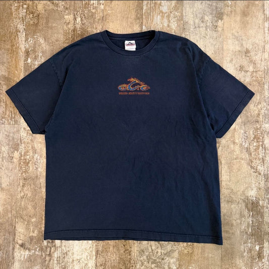 (2XL) Vintage 2000s Orange County Choppers Flaming Cross Shirt