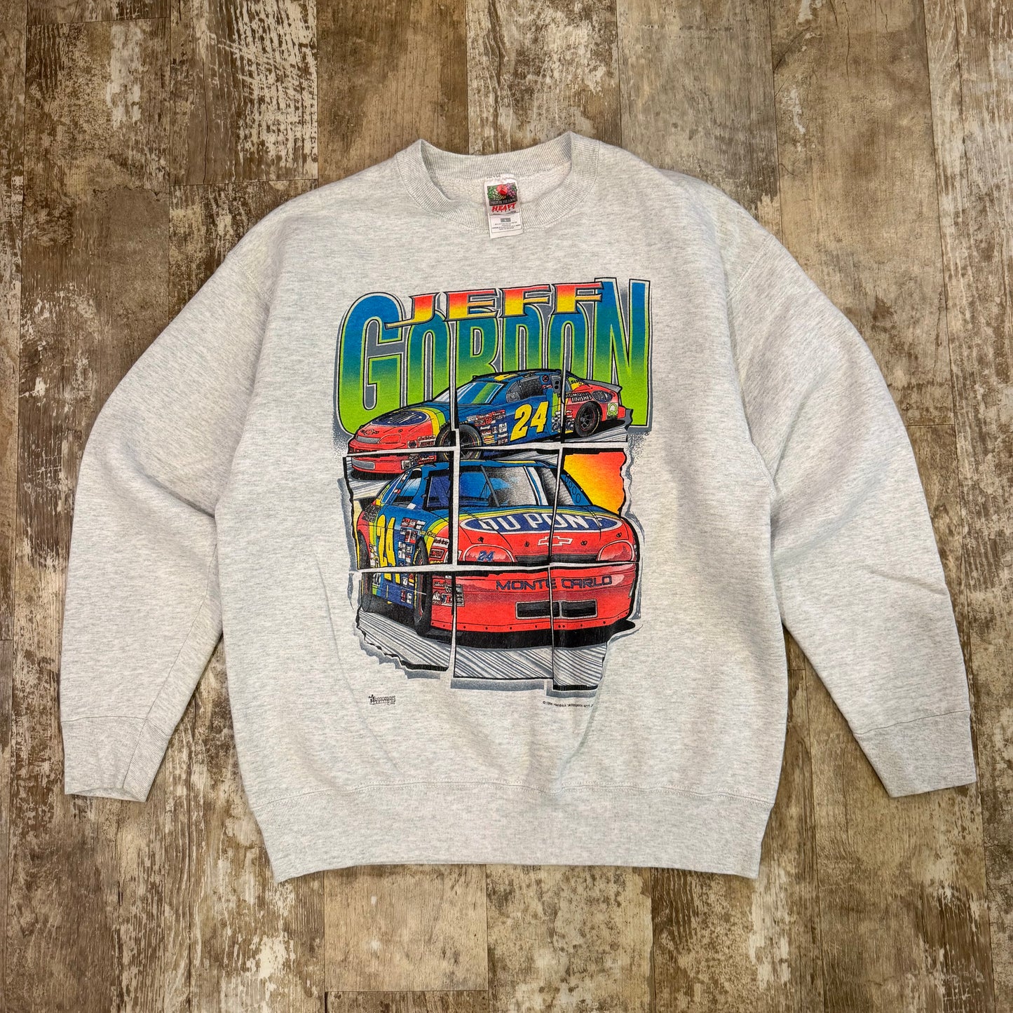 (M/L) 1996 Jeff Gordon Nascar "No One Else is Racing!" Crewneck