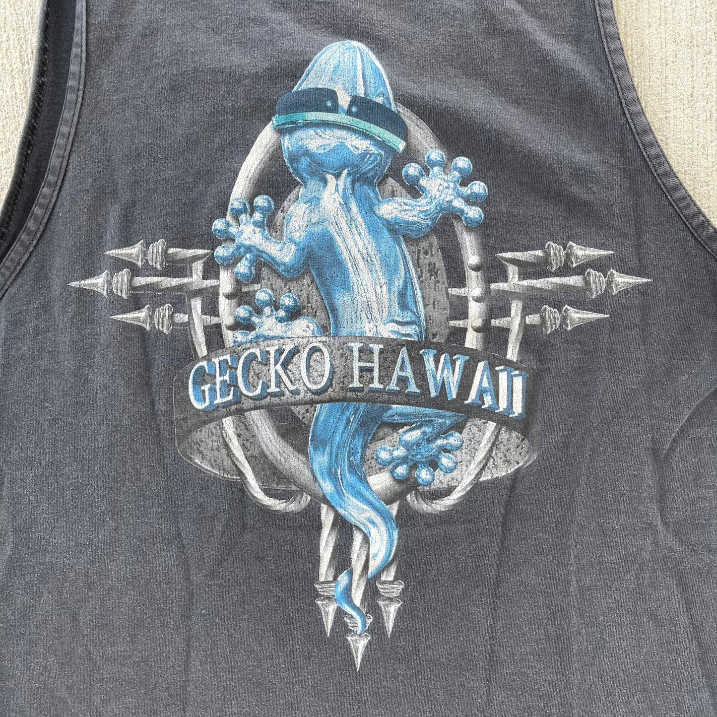 (M) 00s Gecko Hawaii Surf Tank Tee