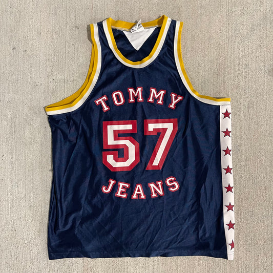 (L/XL) 90s Tommy Hilfiger Basketball Jersey
