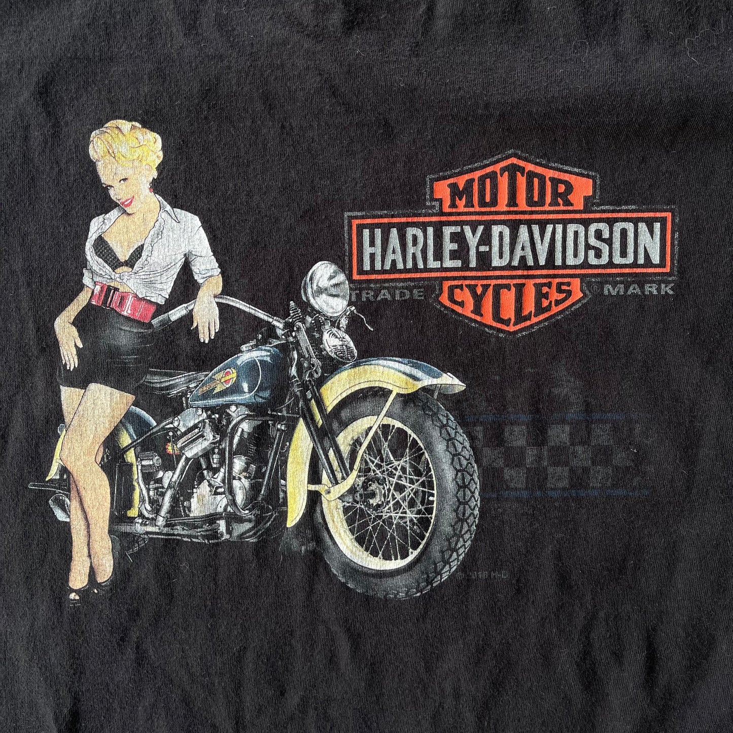 (L) Harley Davidson Girl/Dragon Motorcycle Tee