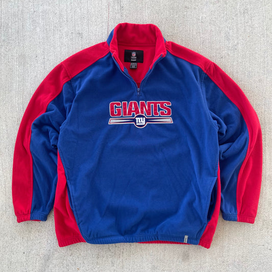 (XL) 00s New York Giants Fleece Quarter Zip