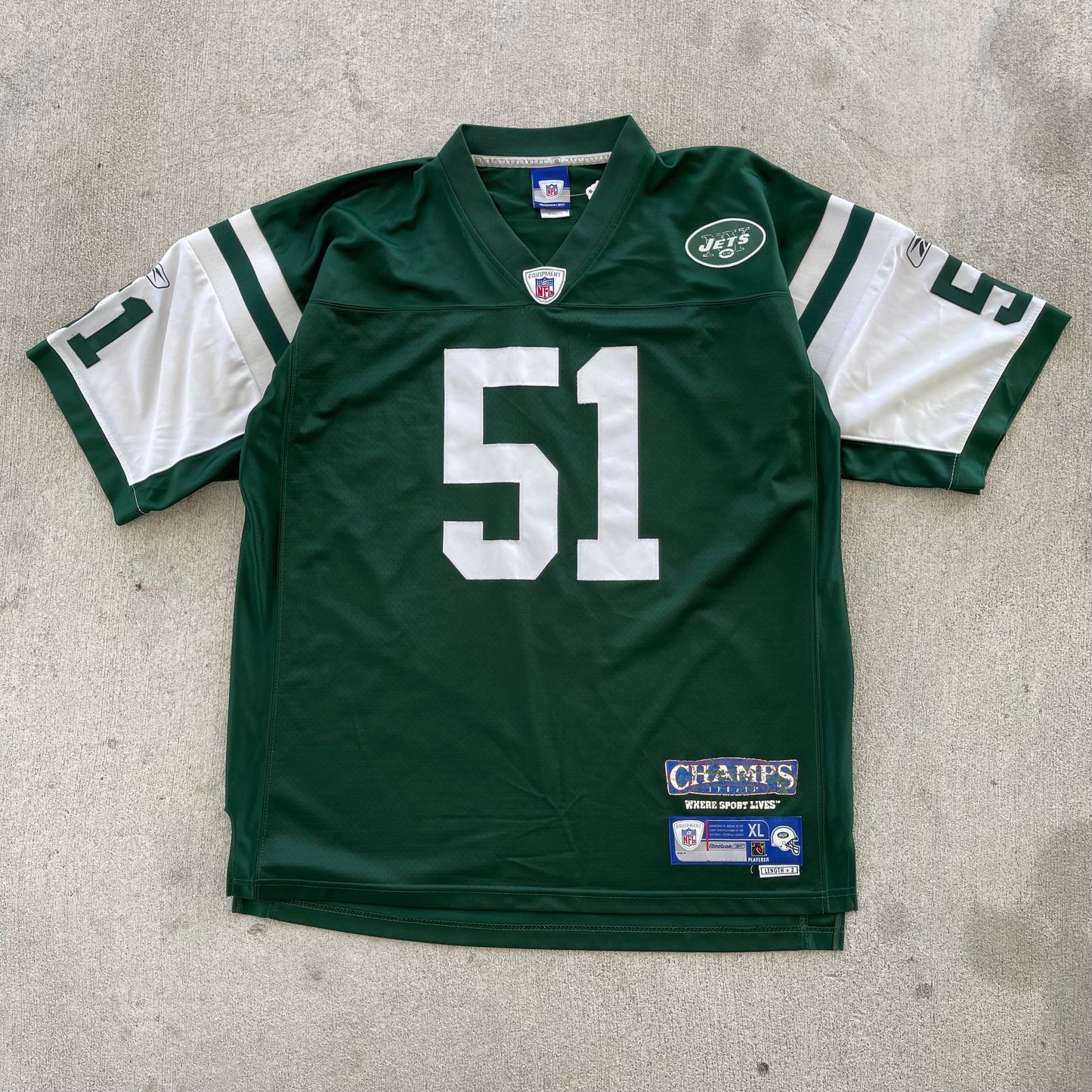 (2XL) 00s New York Jets 'Jonathan Vilma' Football Jersey