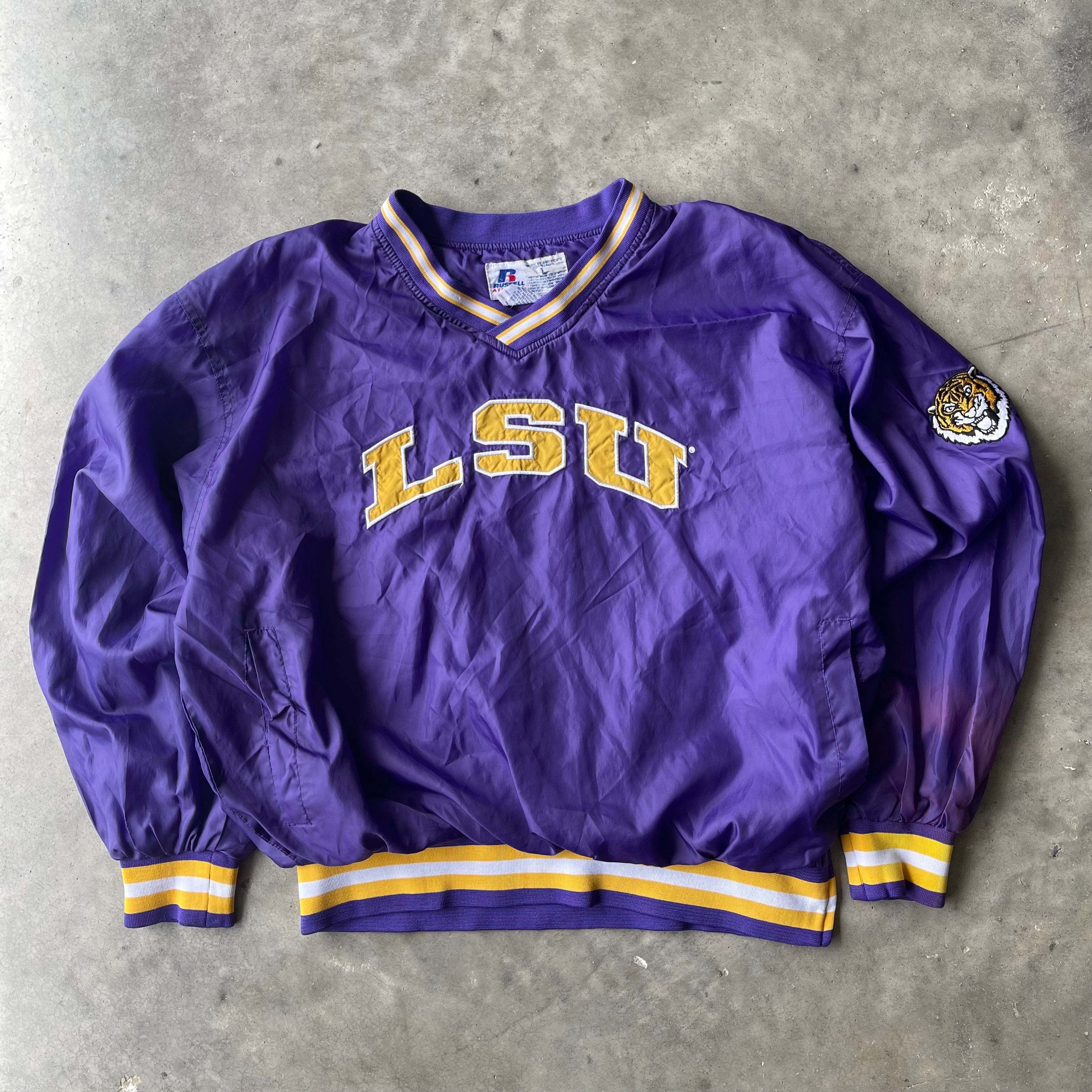 L 90s LSU Tigers Pullover Windbreaker 407Prominent