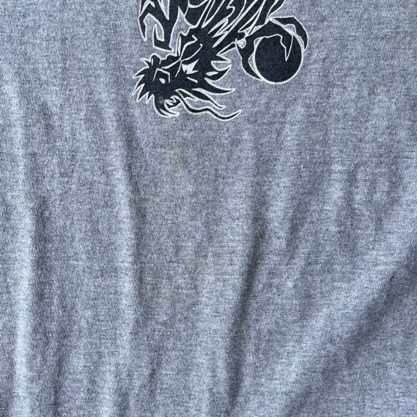 (L) Y2K Chinese Dragon Flames Long Sleeve Tee