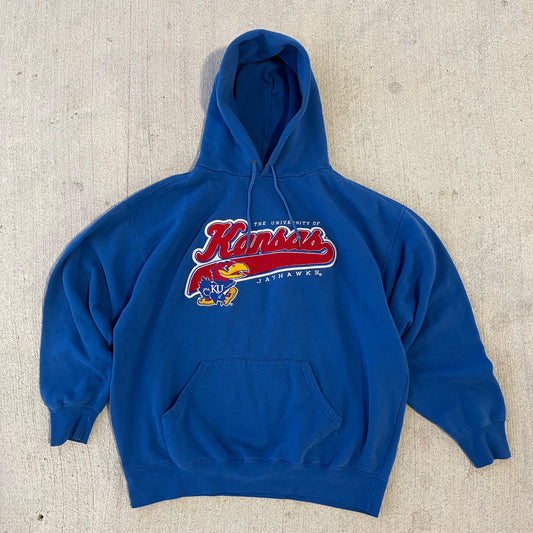 (L/XL) 00s University of Kansas Jayhawks Hoodie