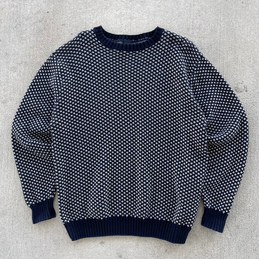 (L/XL) Vintage Patterned Knitted Sweater