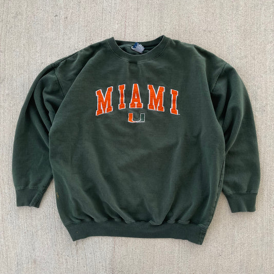 (M/L) 00s University of Miami Crewneck