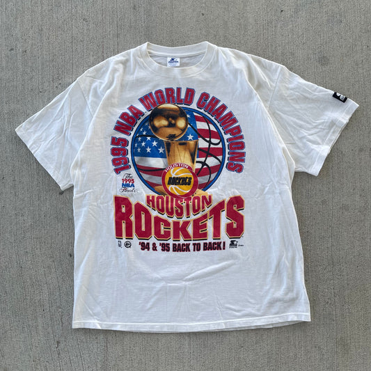 (L/XL) 1995 Houston Rockets Back to Back Champions Tee