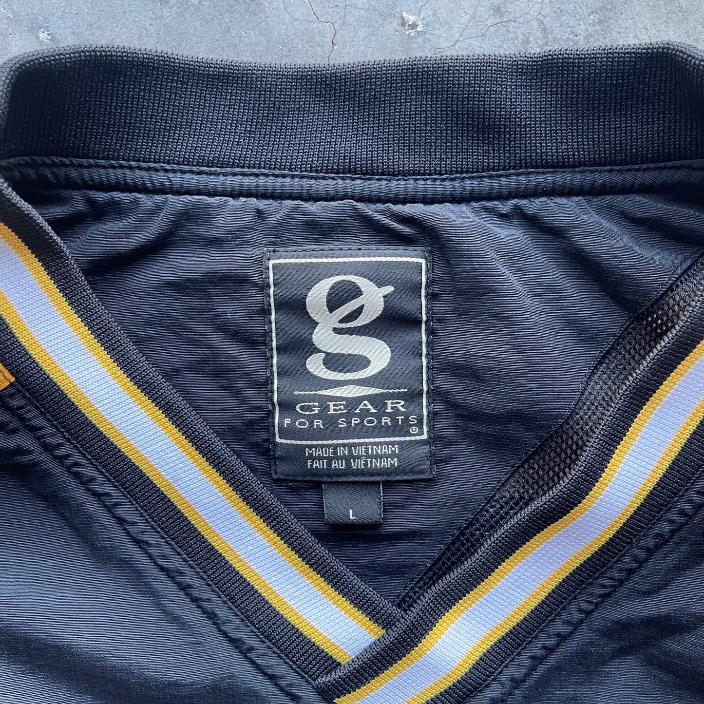 (L) Vintage Army Embroidered Pullover Windbreaker