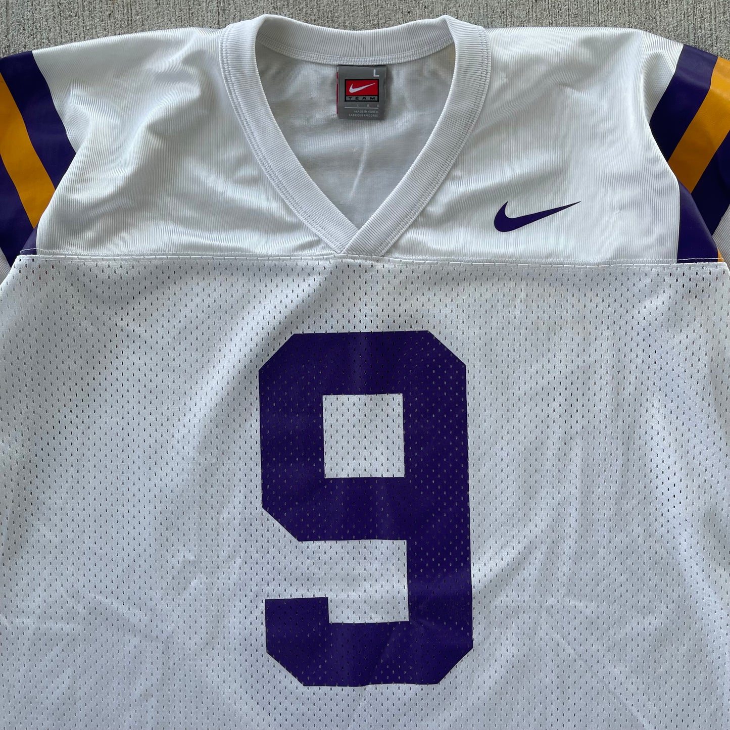 (L) 90s LSU Nike Mesh Football Jersey