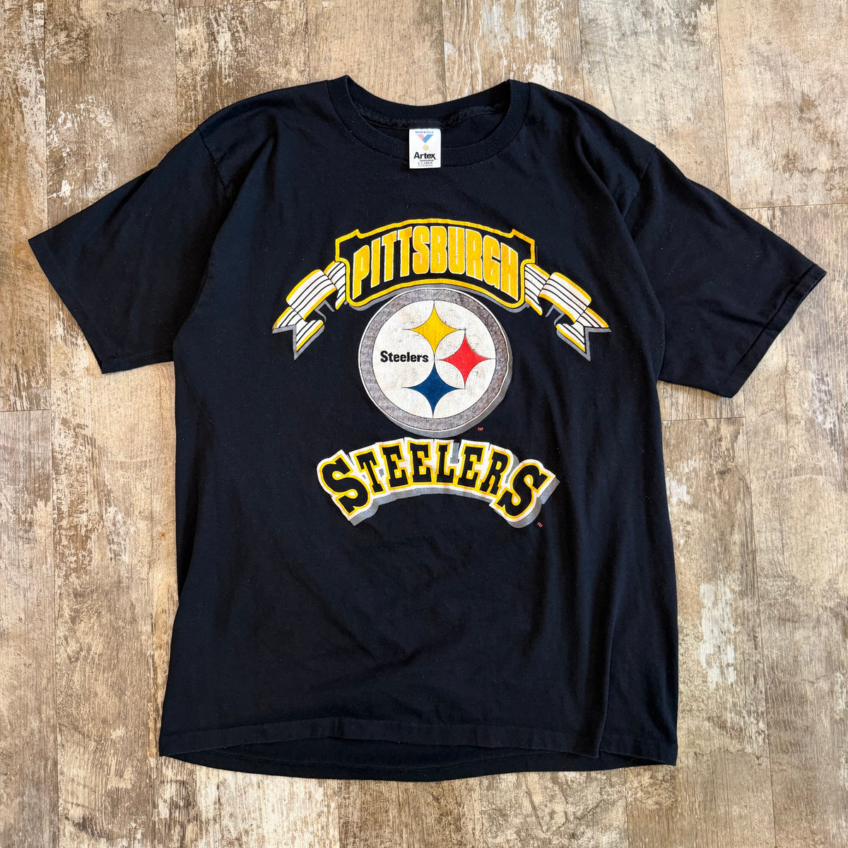 (M) Vintage 90s Pittsburgh Steelers Artex Shirt
