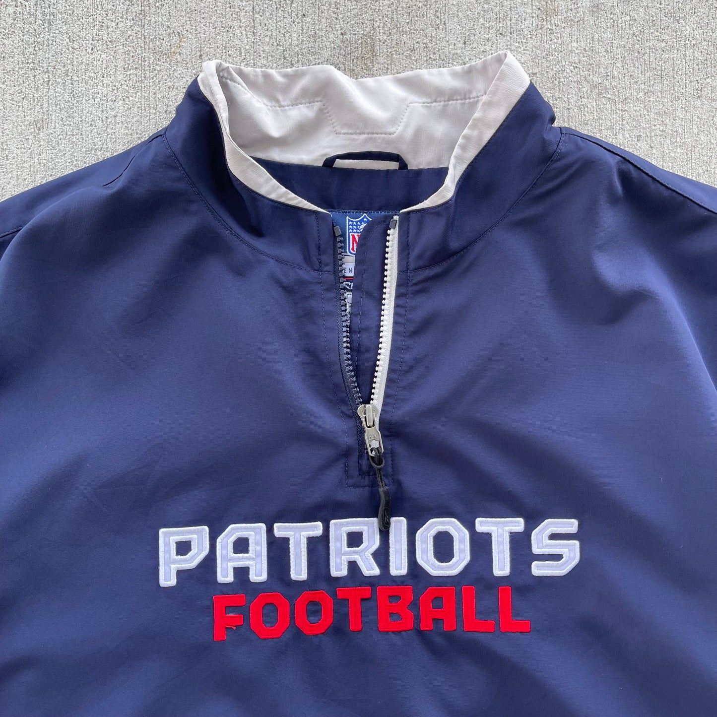 (XL) 00s New England Patriots Quarter Zip Pullover