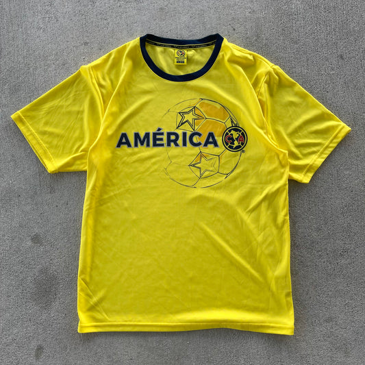 (L) 00s Club America Yellow Soccer Jersey