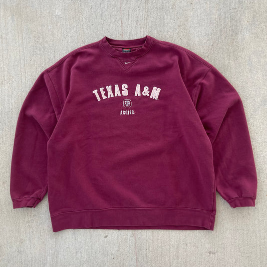 (2XL) 90s Texas A&M Nike Crewneck