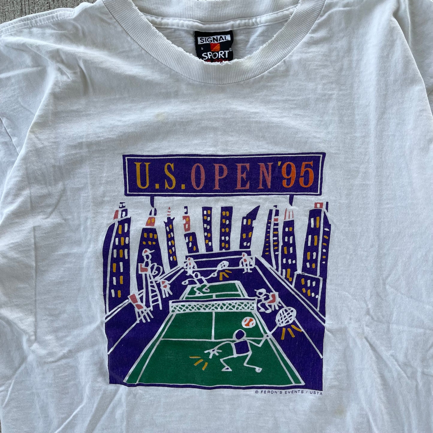 (M) 1995 U.S. Open Tennis Tee
