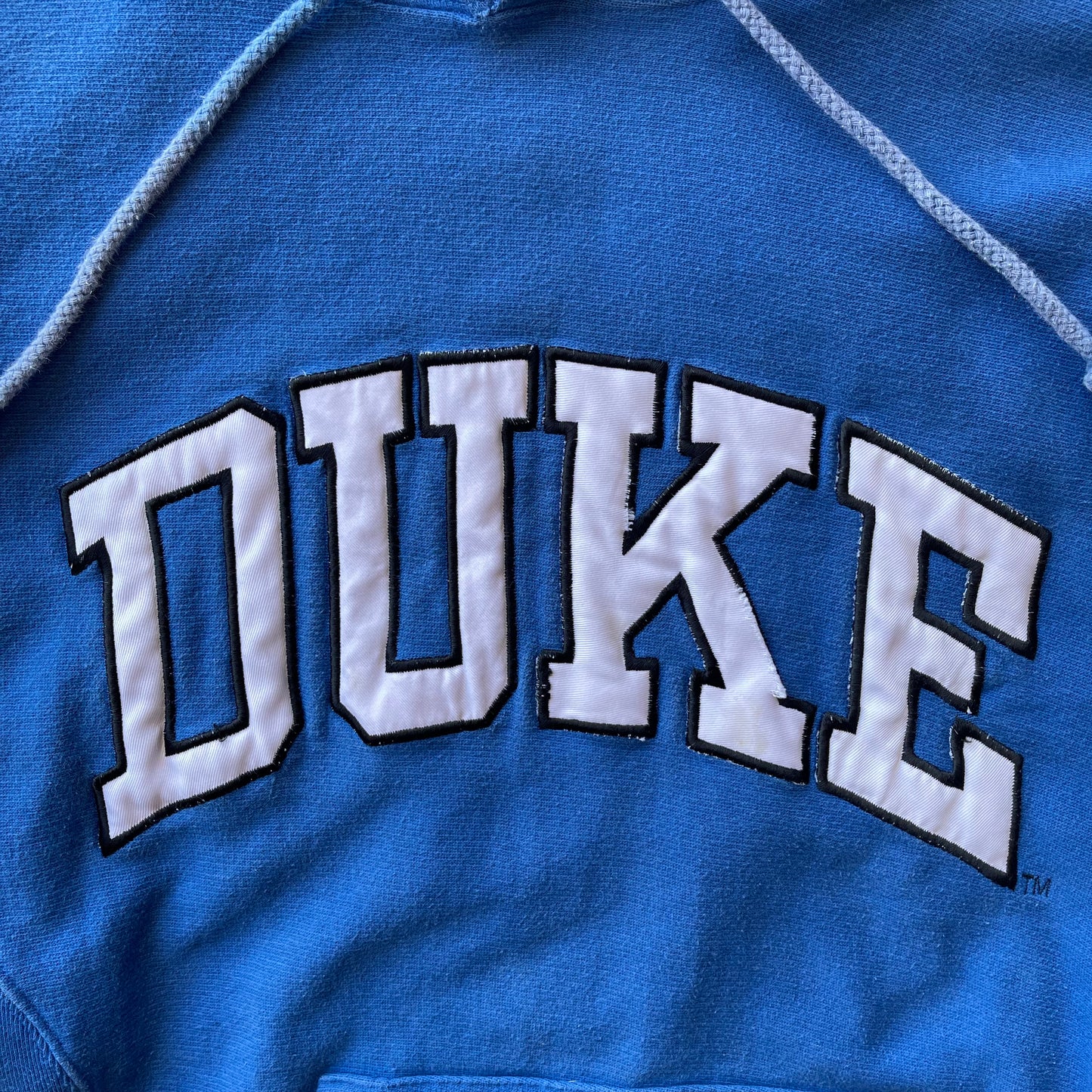 (L) Duke University Embroidered Spelled Out Hoodie