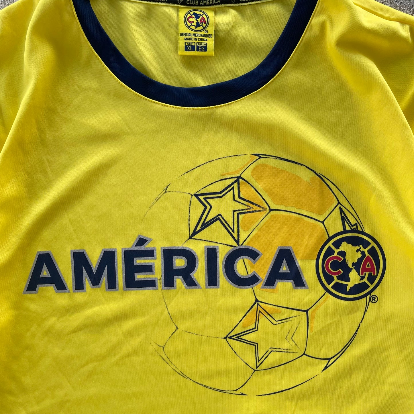 (L) 00s Club America Yellow Soccer Jersey