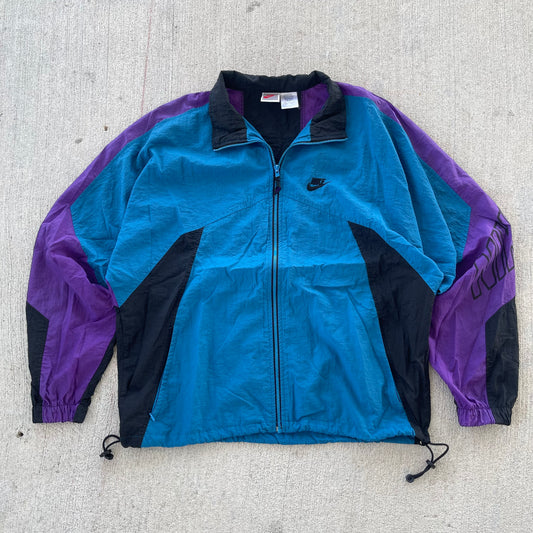 (M/L) 90s Nike Blue/Purple Windbreaker
