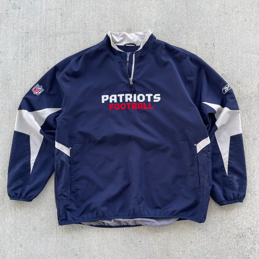 (XL) 00s New England Patriots Quarter Zip Pullover