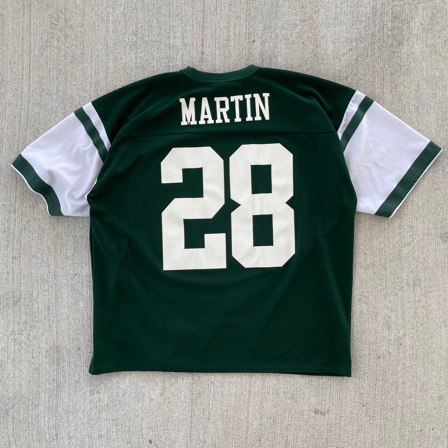 (XL) 90s New York Jets 'Curtis Martin' Cropped Fit Football Jersey