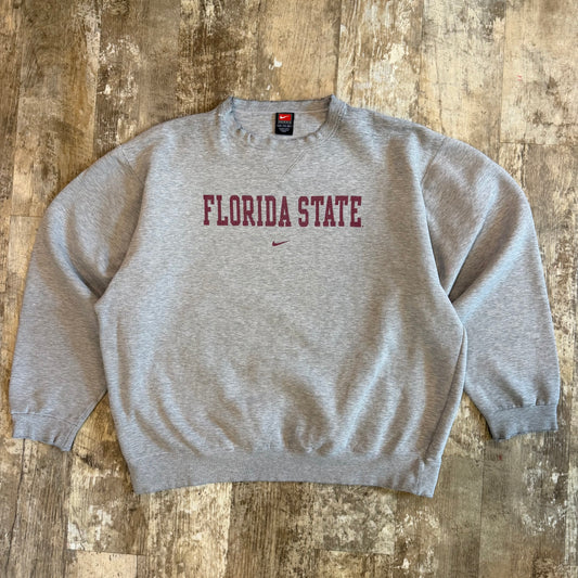 (2XL) Vintage 1990s Florida State Nike Center Swoosh Crewneck