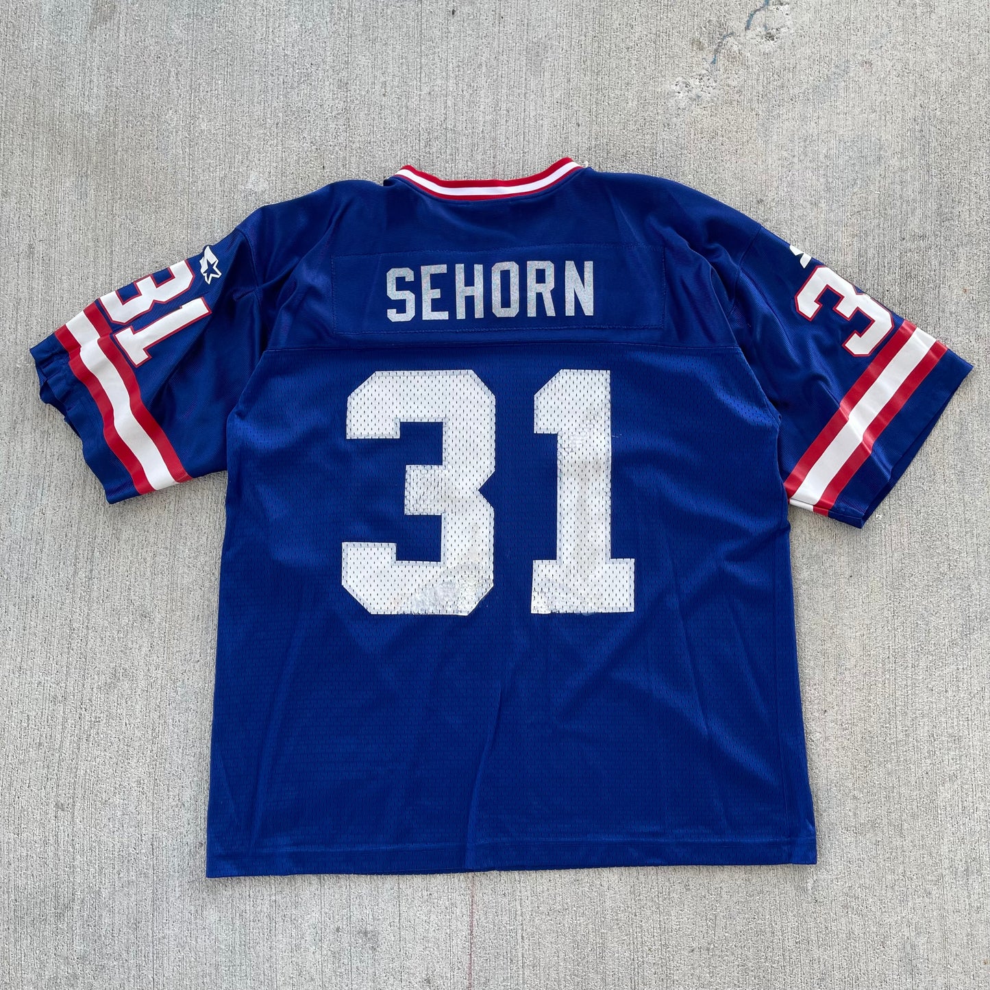 (L) 90s New York Giants 'Jason Sehorn' Football Jersey