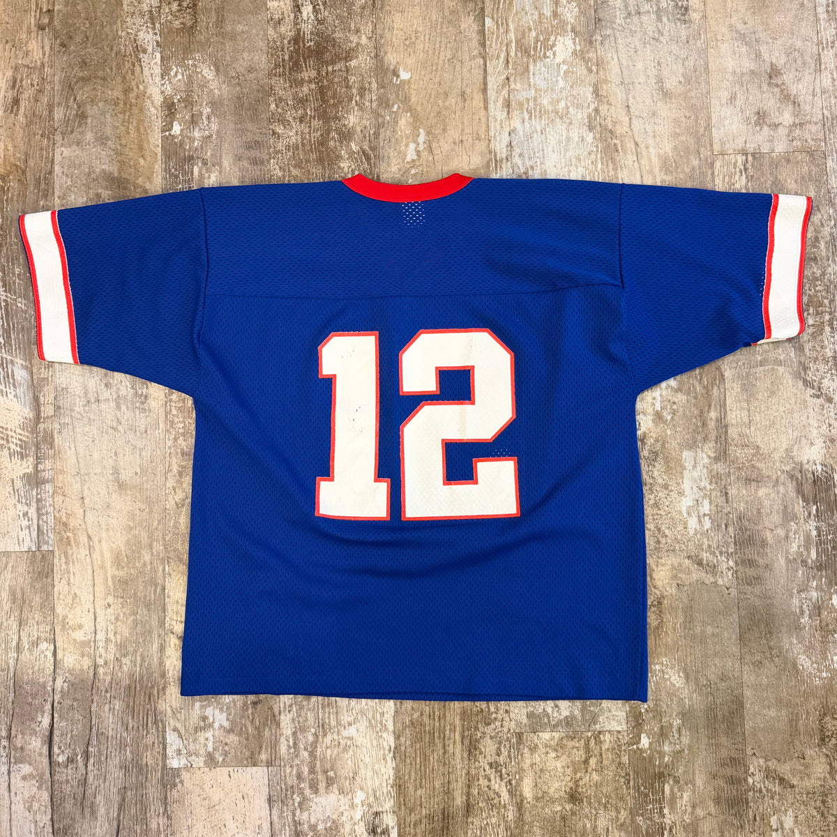 (L) Vintage 90s Buffalo Bills Jim Kelly Mesh Football Jersey