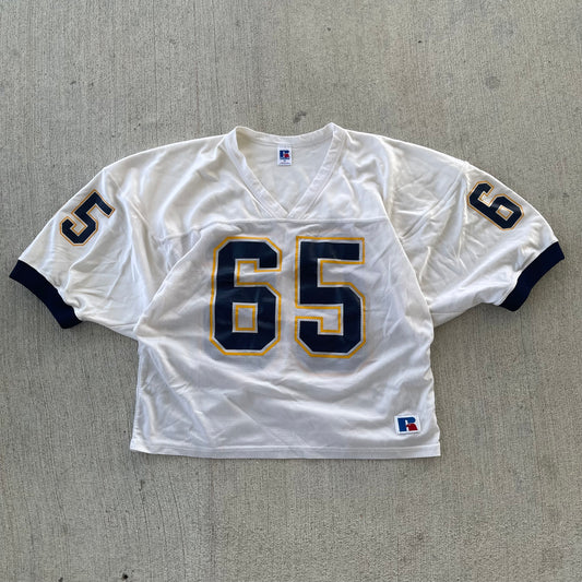 (M/L) 90s Cropped Style Russell Football Jersey
