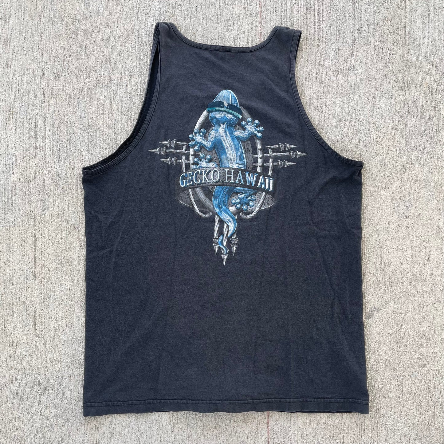(M) 00s Gecko Hawaii Surf Tank Tee