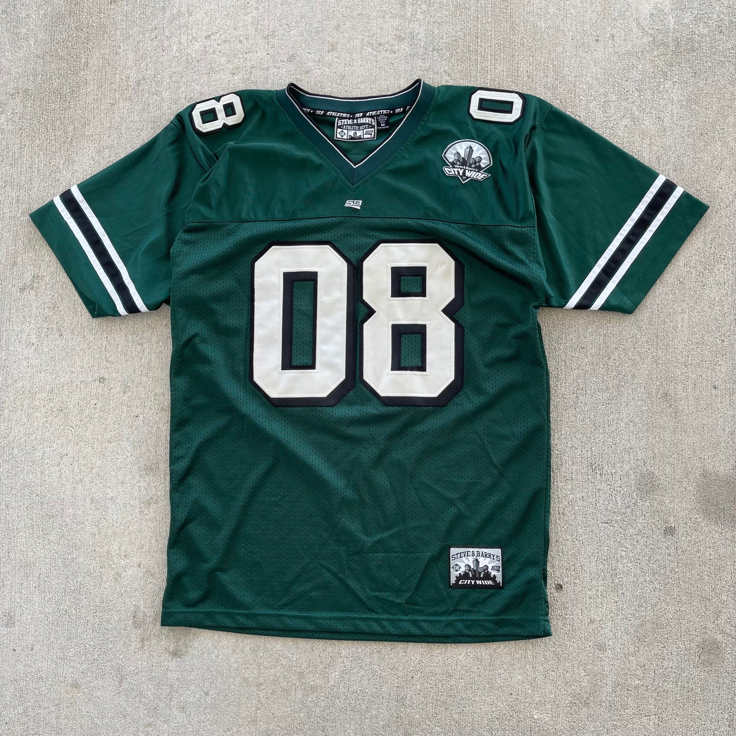(L) 00s Steve & Barry's 'Shamrocks' Green Football Jersey