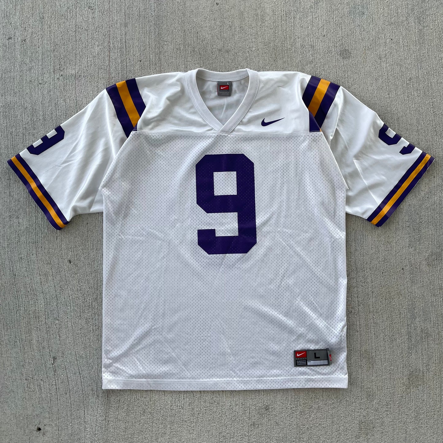 (L) 90s LSU Nike Mesh Football Jersey