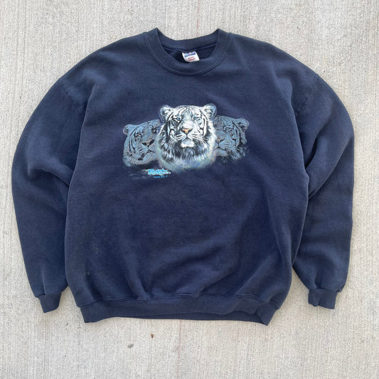(L) 00s Busch Gardens Tiger Graphic Crewneck