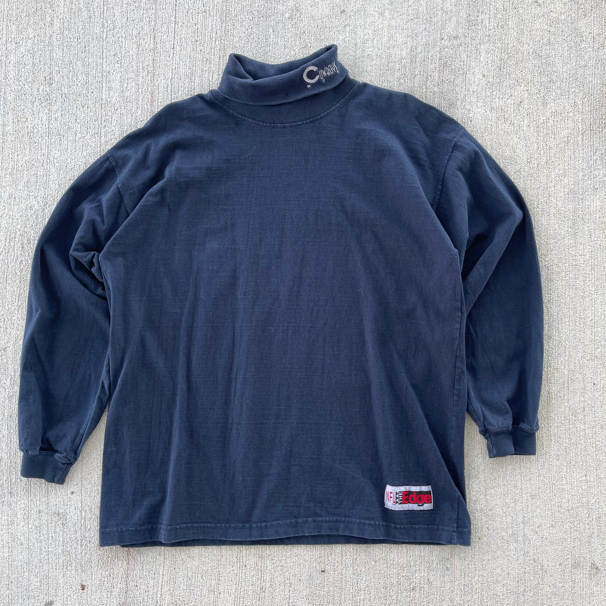 (M/L) 90s Dallas Cowboys Mock Neck Long Sleeve