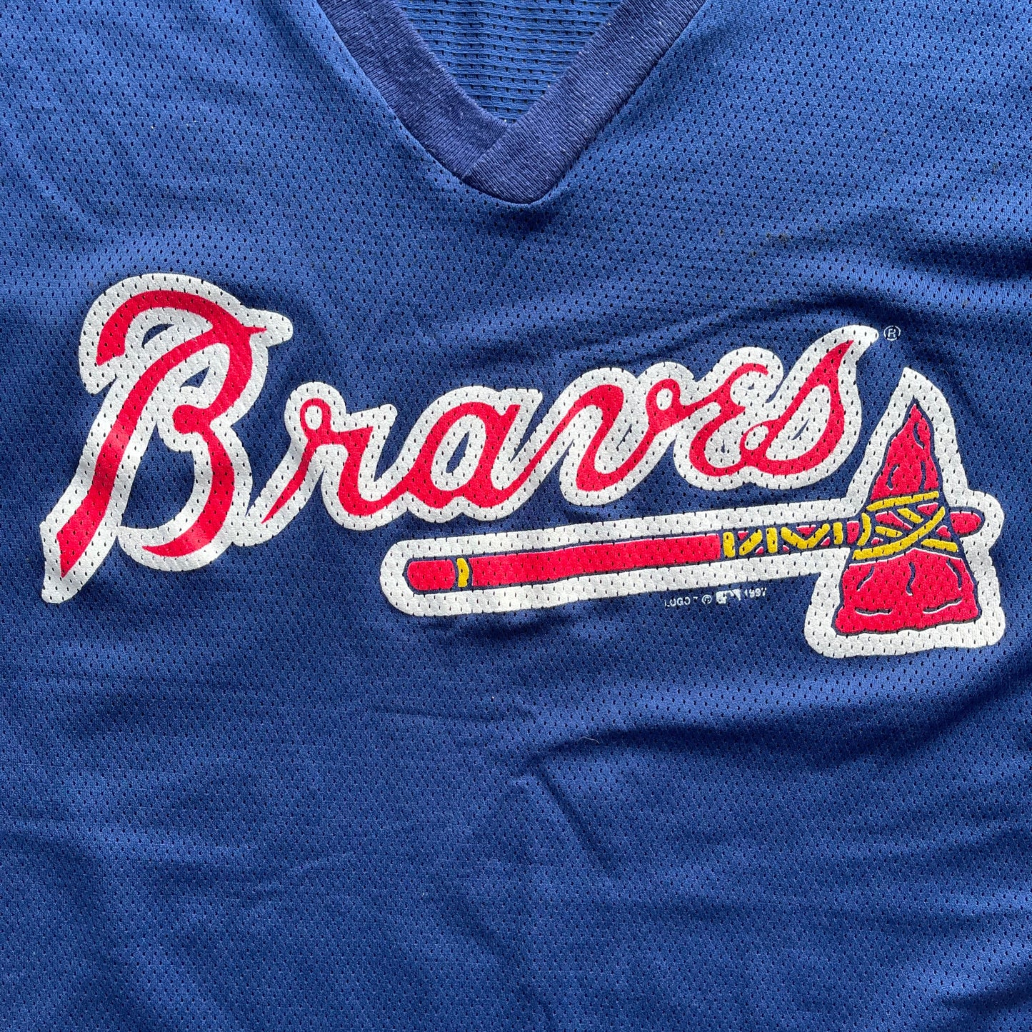 (L/XL) 1997 Atlanta Braves MLB Graphic Jersey Tee
