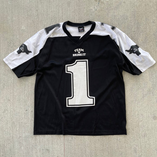 (L/XL) 00s WWE 'The Rock' Jersey