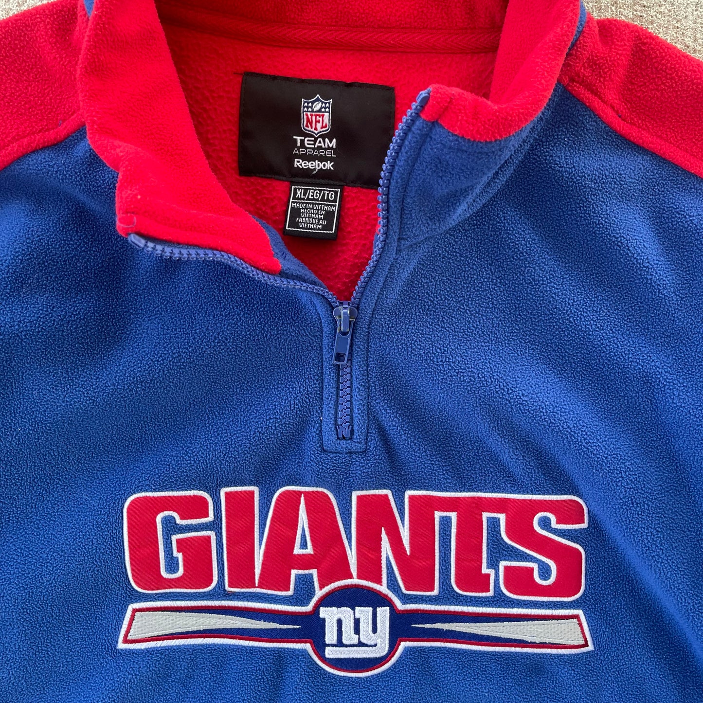 (XL) 00s New York Giants Fleece Quarter Zip