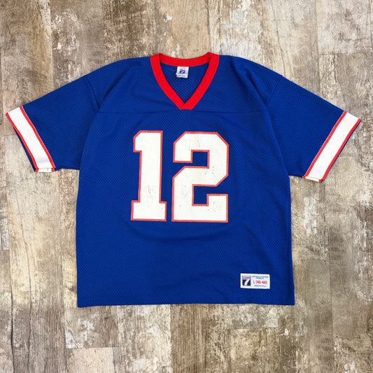 (L) Vintage 90s Buffalo Bills Jim Kelly Mesh Football Jersey