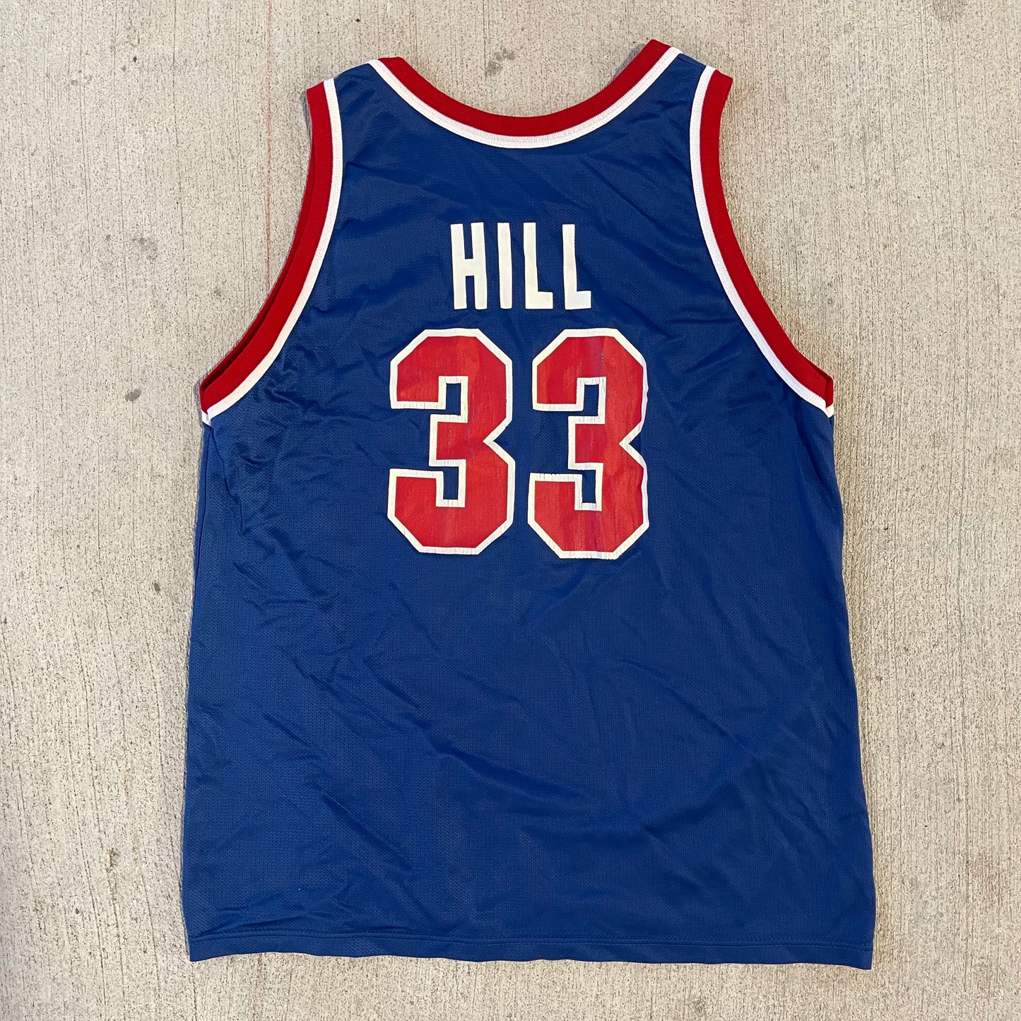 (L) 90s Detroit Pistons 'Grant Hill' Basketball Jersey