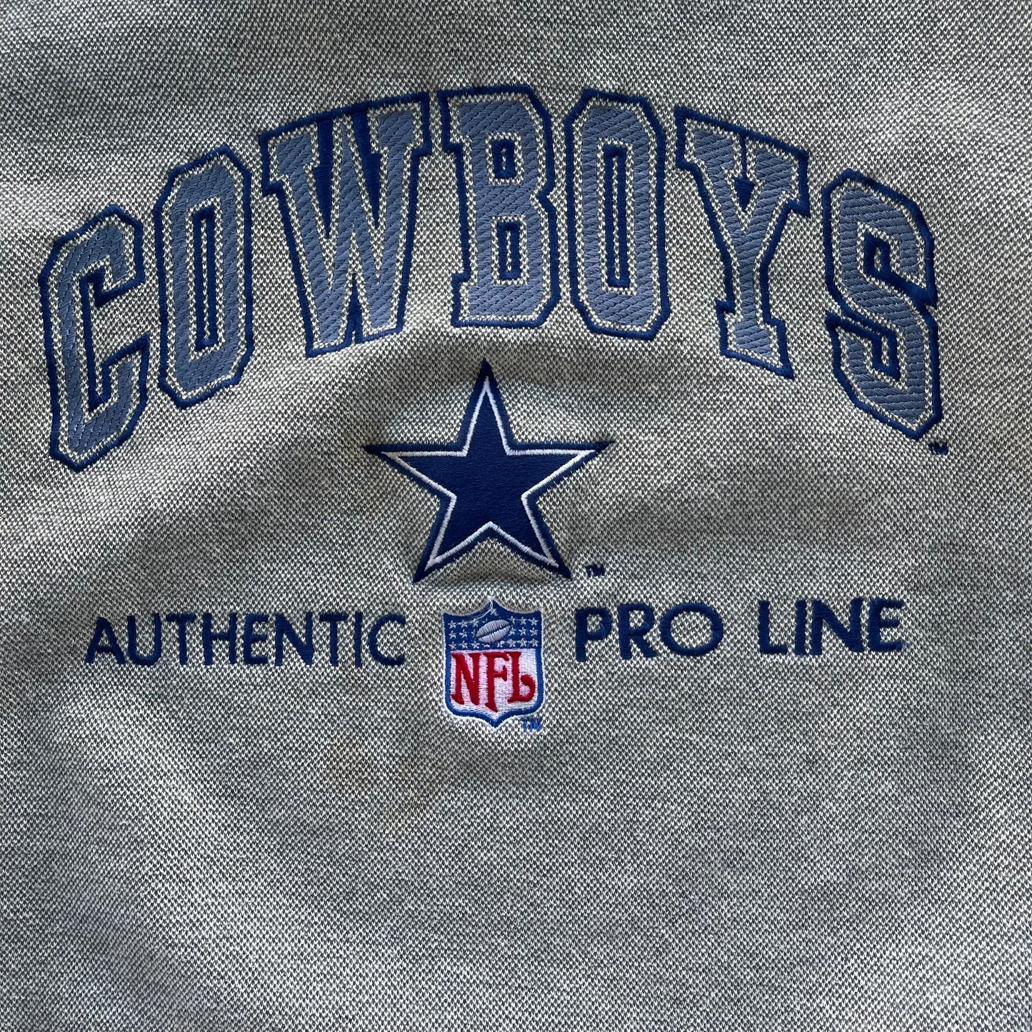 (L) 90s Dallas Cowboys Waffle Knit Crewneck