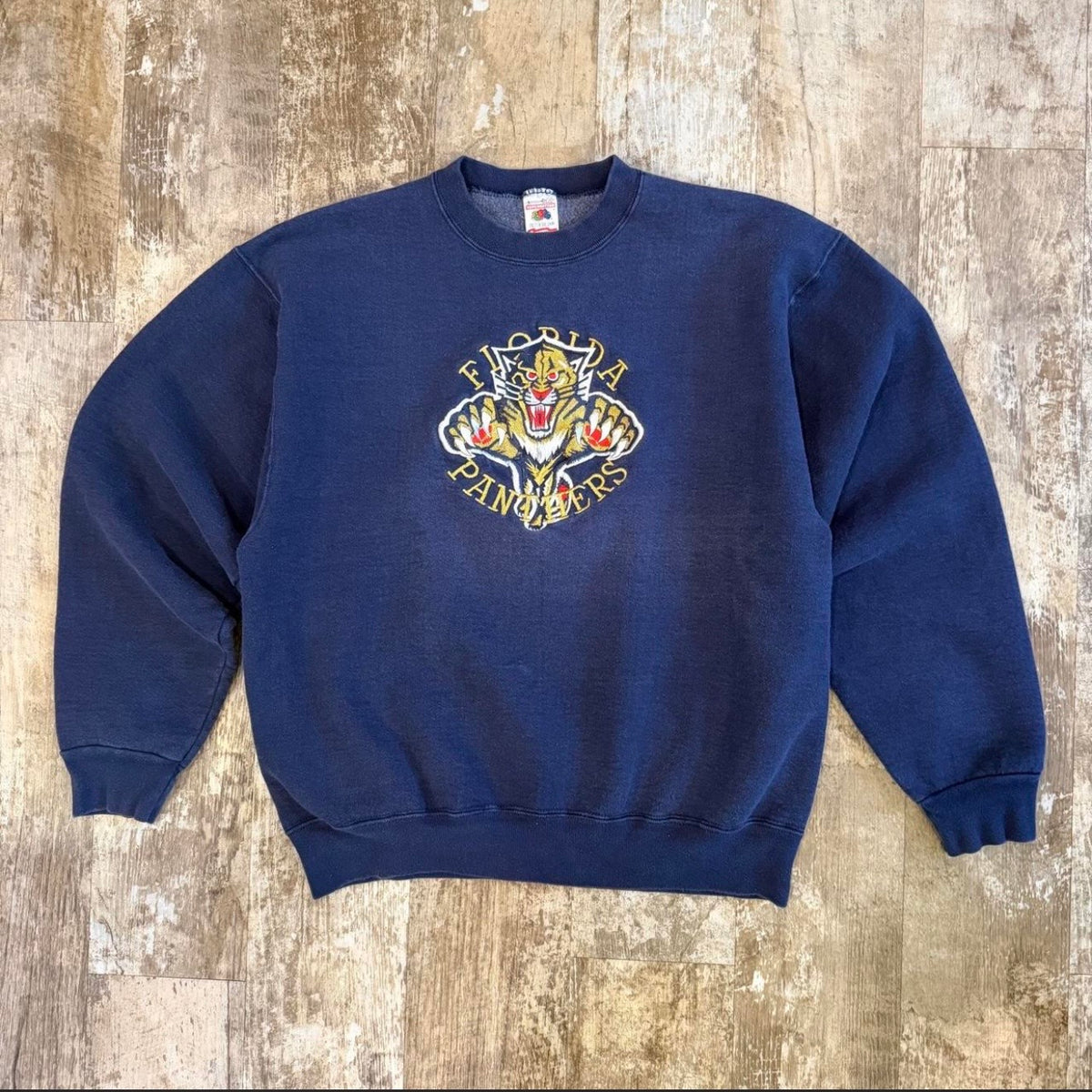 (L) Vintage 90s Florida Panthers Crewneck